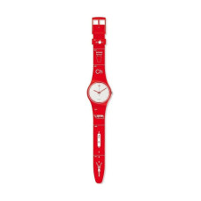 SWATCH SCHWIIZITUDE Unisex Ρολόι Κόκκινο Λουράκι Σιλικόνης GR168